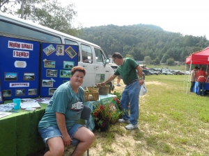 The Henderson Settlement Green House brought Corn, Green Beans, Peppers and Plants to sell.