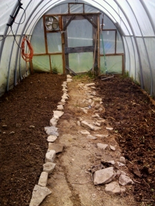Our half-planted high tunnel