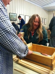 Gwen building her "castle."