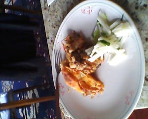 Turkey Enchila's and Jicama salad