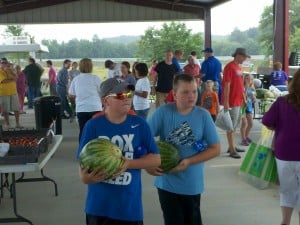 2 boys and their 'melons