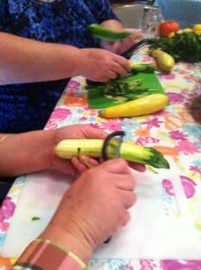 Zucchini Ribbon Making