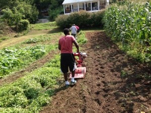 One of our students is learning to till!