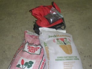 We will be using Crimson Clover and JackHammer Radishes to help build our soils this fall/winter.  