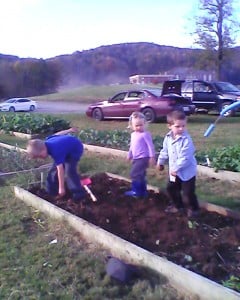 Oh the fun these children had on peanut digging day.