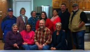 Members of the market committee pose for a picture after a successful season and a wonderful dinner. 