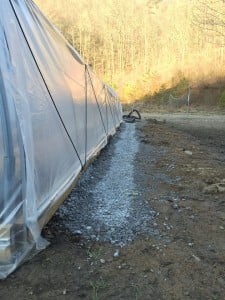 drain 7 gravel over 1st pipe