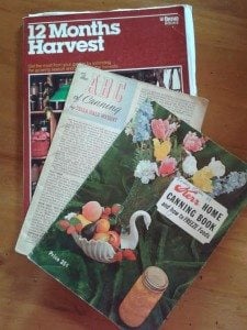 Three excellent canning resources that have been passed down in my family for four generations, complete with great-grandma's hand written notes