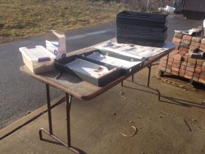 Preparing flats for soil