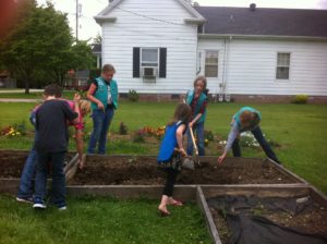 Girl Scouts at Barbourville Community Garden