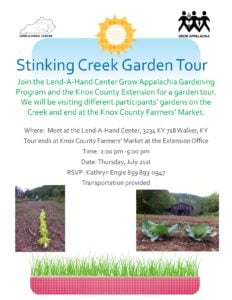 Stinking Creek Garden Tour Flier