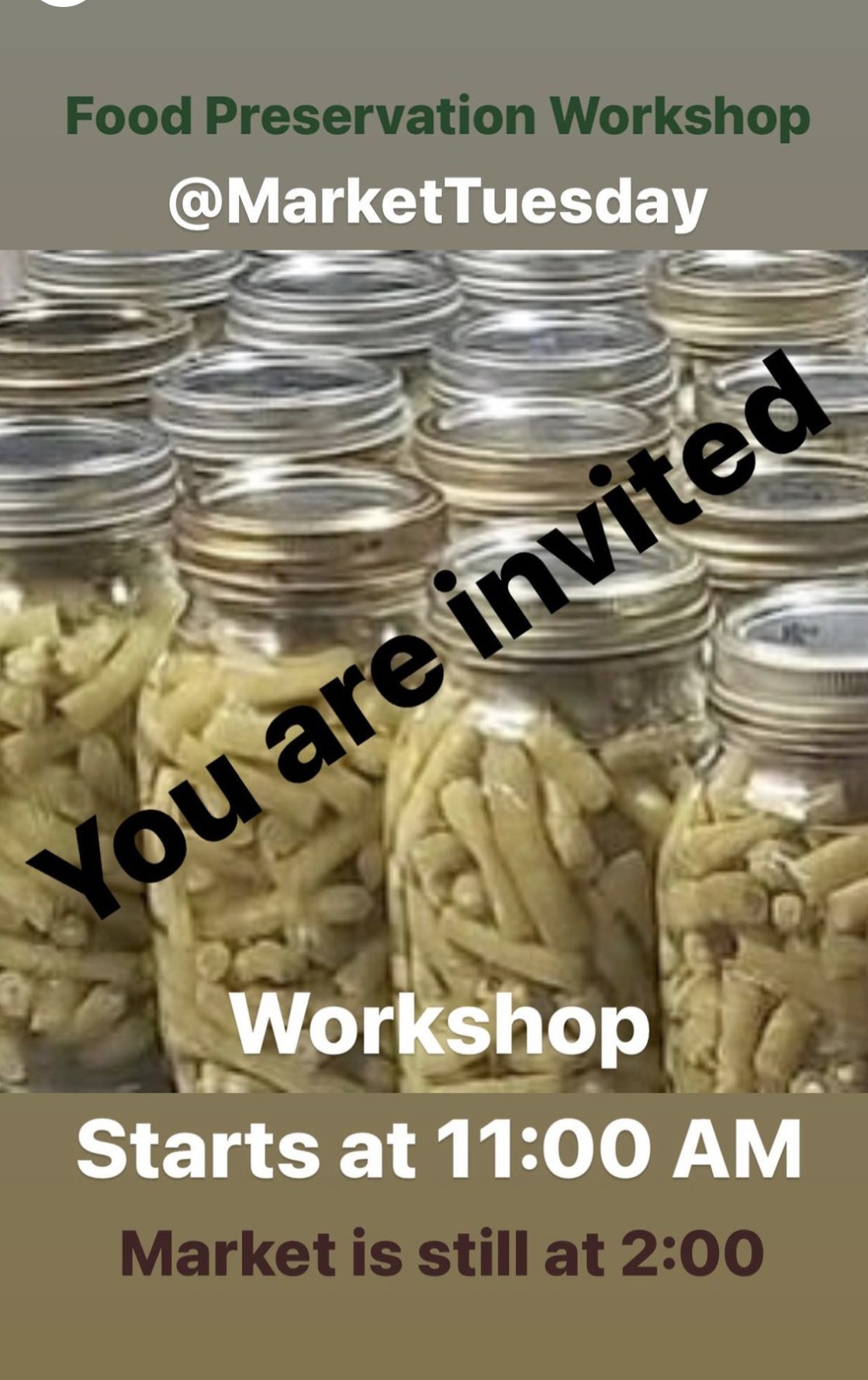 food preservation invite